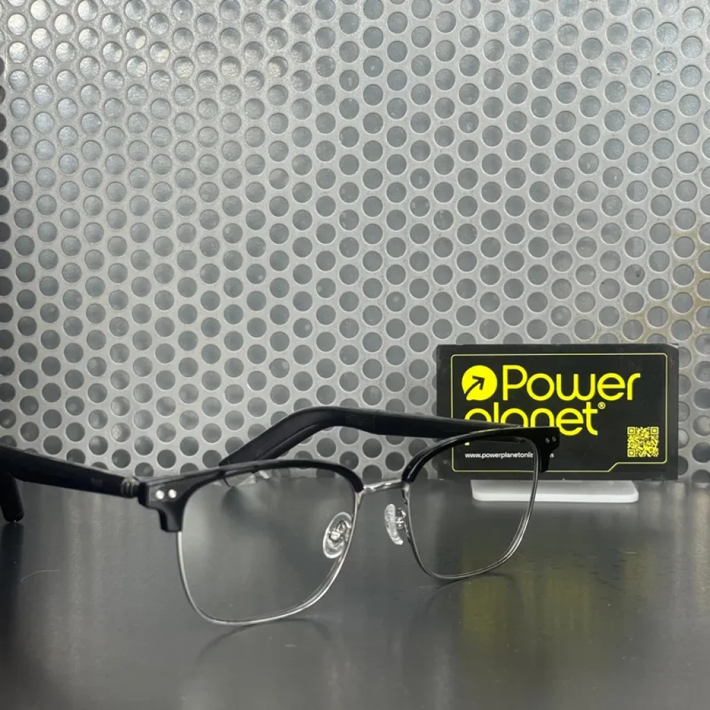 Lunettes audio intelligentes Mijia Browline avec monture browline noire et métal argenté, branches épaisses avec audio intégré, design léger, autonomie 13 h, IP54 - Ítem2
