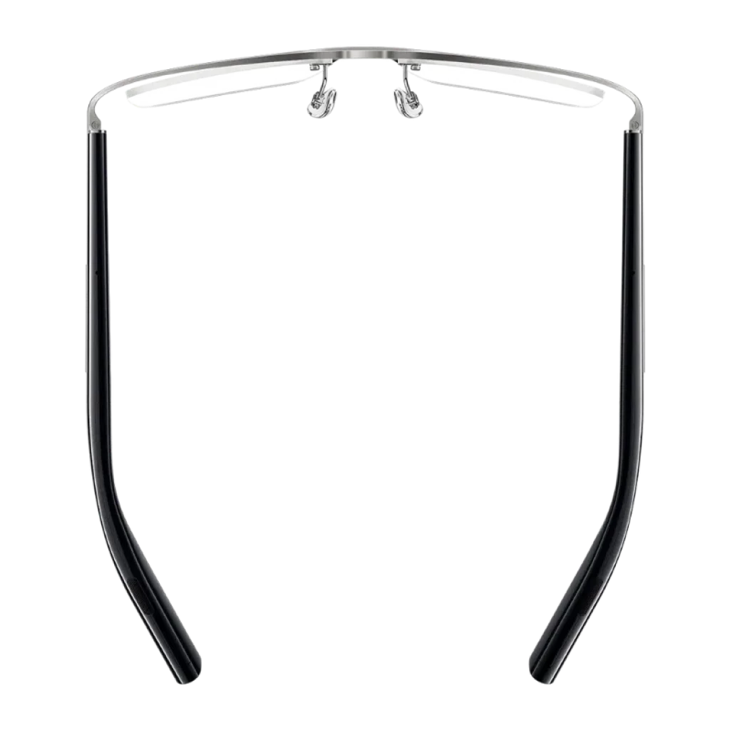 Gafas Mijia Smart Audio Glasses Titanio con montura sin marco, patillas negras, lentes transparentes con filtro de luz azul y 4 micrófonos integrados - Ítem4