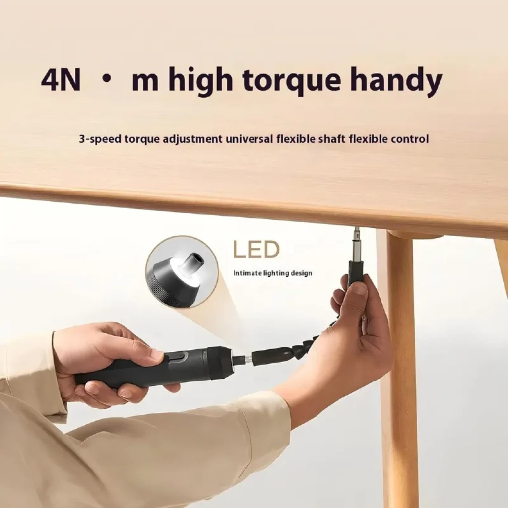 Mijia Tool Kit con Destornillador Eléctrico y Caja de Transporte: estuche rígido gris con herramientas organizadas, puntas, llaves, alicates y accesorios - Ítem2