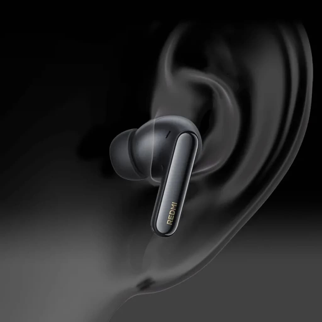 Xiaomi Redmi Buds 8 Pro ANC Azul: auricular in-ear azul oscuro con acabado mate, diseño con vástago corto y almohadilla de silicona, logotipo Redmi en dorado