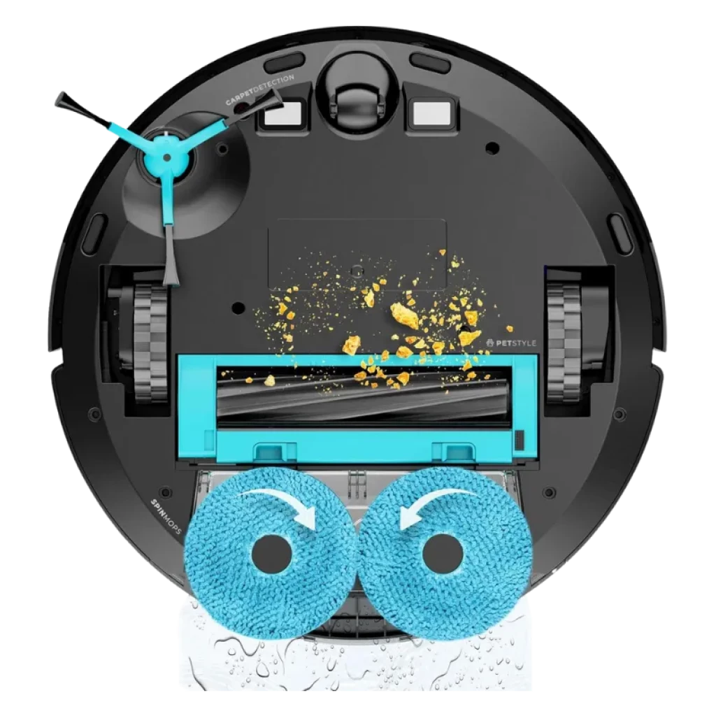 Cecotec Conga 9990 AI com base de esvaziamento automático, robô preto com sensor a laser, depósito e esfregonas incluídos, controlo por aplicação e acessórios de substituição - Item2