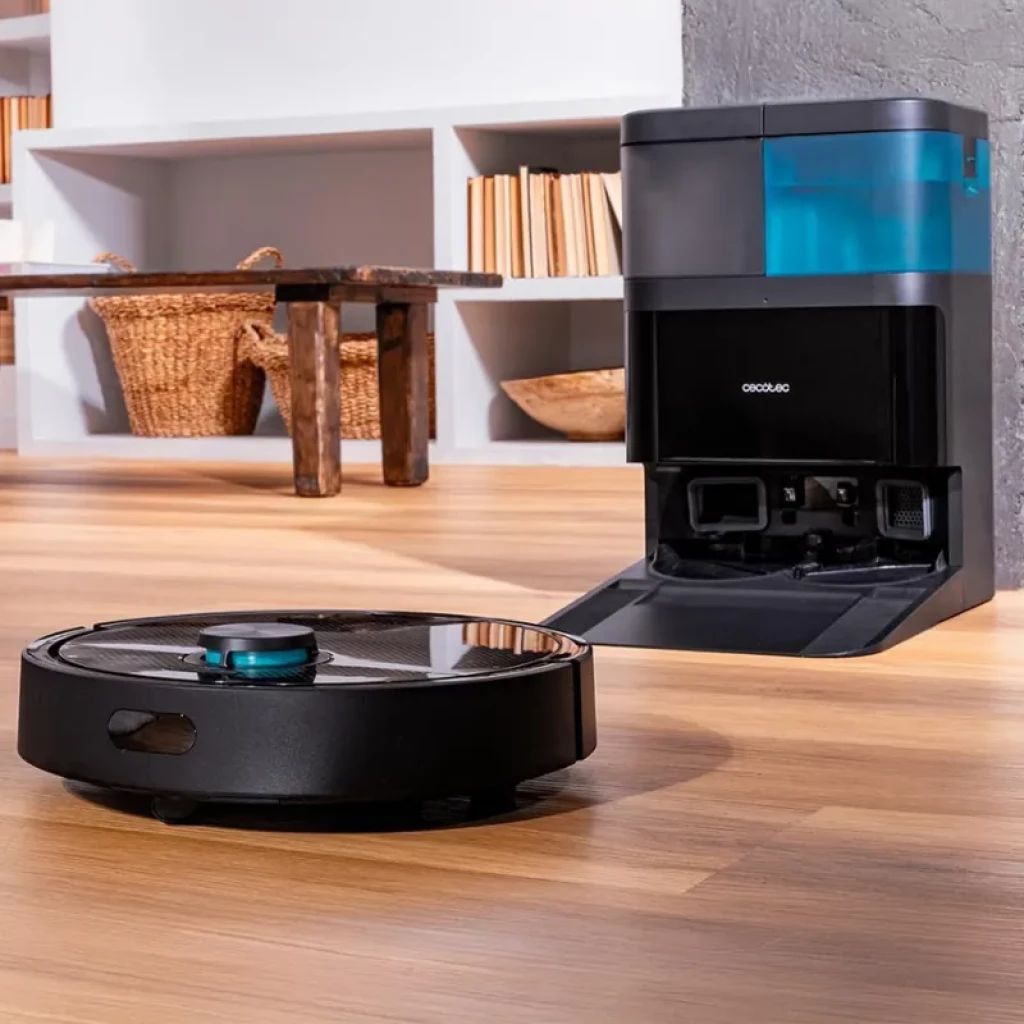 Cecotec Conga 15090 SpinArm com base de esvaziamento automático, depósito visível, escova lateral, saco de pó, esfregona x2 e controlo por aplicação - Item2