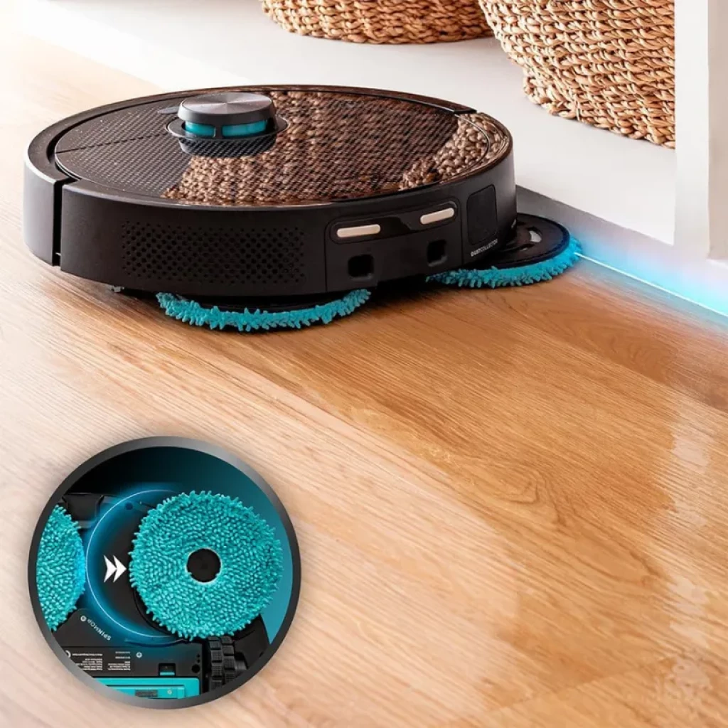 Cecotec Conga 15090 SpinArm com base de esvaziamento automático, depósito visível, escova lateral, saco de pó, esfregona x2 e controlo por aplicação - Item4