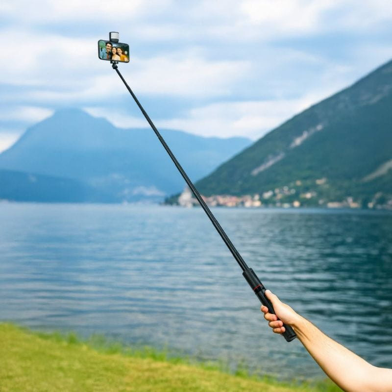 OBAL:ME SelfiePod High Glow Gimbal Tripod com luz LED de alto brilho e comando remoto - Item5