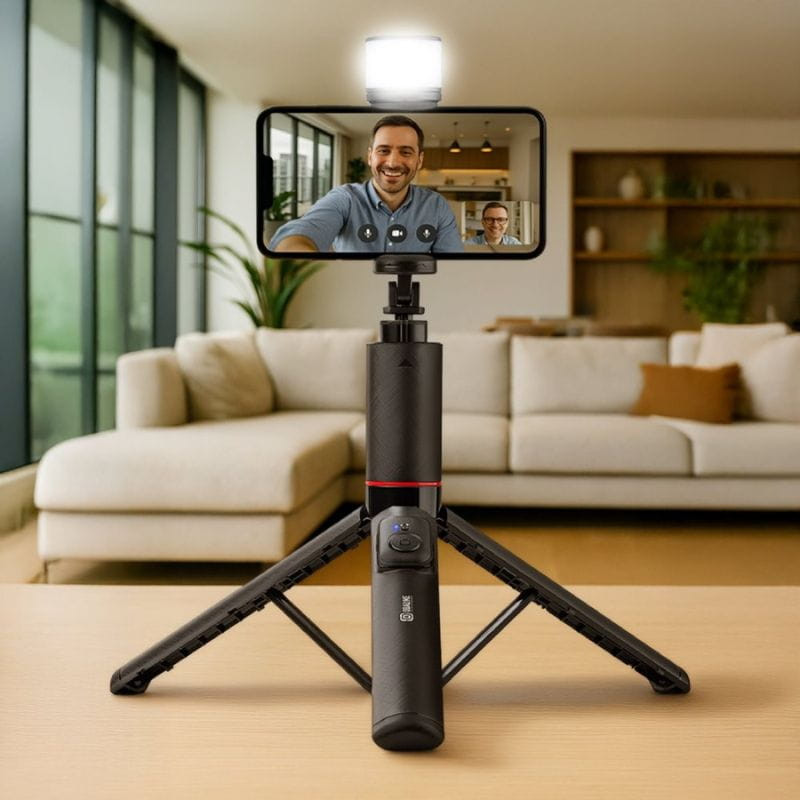 OBAL:ME SelfiePod High Glow Gimbal Tripod com luz LED de alto brilho e comando remoto - Item6