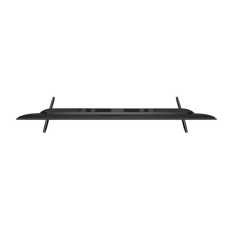 LG AI 50UA73006LA 50 4K Ultra HD LED Smart TV Preto vista superior com perfil ultrafino, grelhas de ventilação centrais e pés metálicos nas extremidades