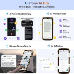 Ulefone RugKing 4 Pro 8GB/128GB Naranja con bordes reforzados, pantalla con notch en V y funciones AI: asistente de escritura, resumen, búsqueda y calculadora