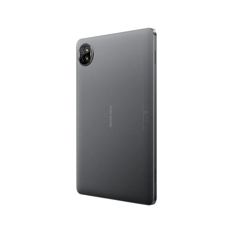 Blackview Tab 20 WiFi 10.1 polegadas cinzento com traseira metálica, cantos arredondados e módulo de câmara dupla circular discreto no topo esquerdo