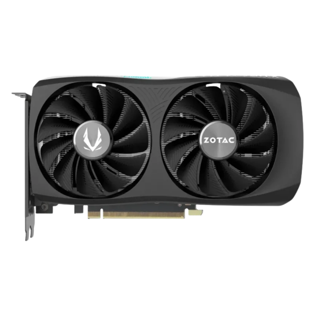 Zotac GeForce RTX 4060 Ti 8 GB Twin Edge OC com duas ventoinhas, design compacto em cinzento e preto - Item1