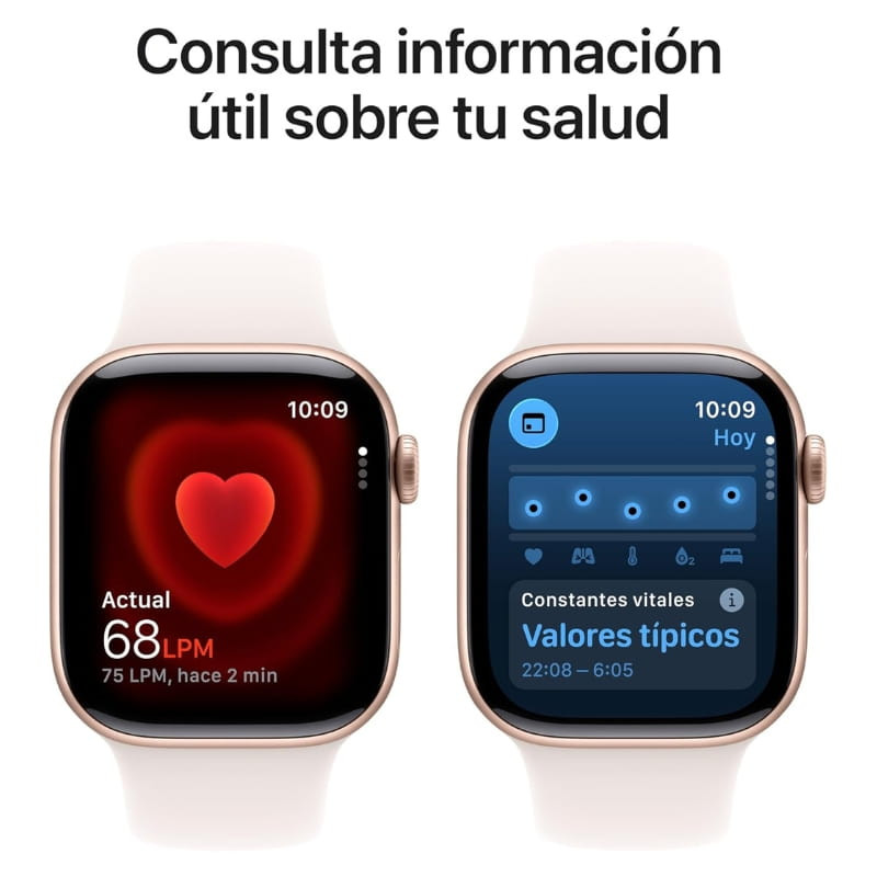 Apple Watch Series 11 GPS 42mm Aluminio Oro Rosa con Correa Deportiva S/M - Ítem4