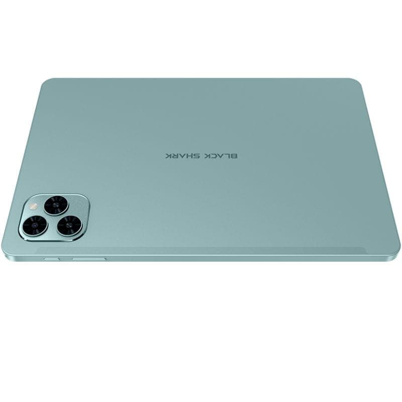 Black Shark Pad SE 10.1 pulgadas en color azul, cuerpo metálico delgado y cámara trasera triple en módulo cuadrado; logotipo centrado en la tapa