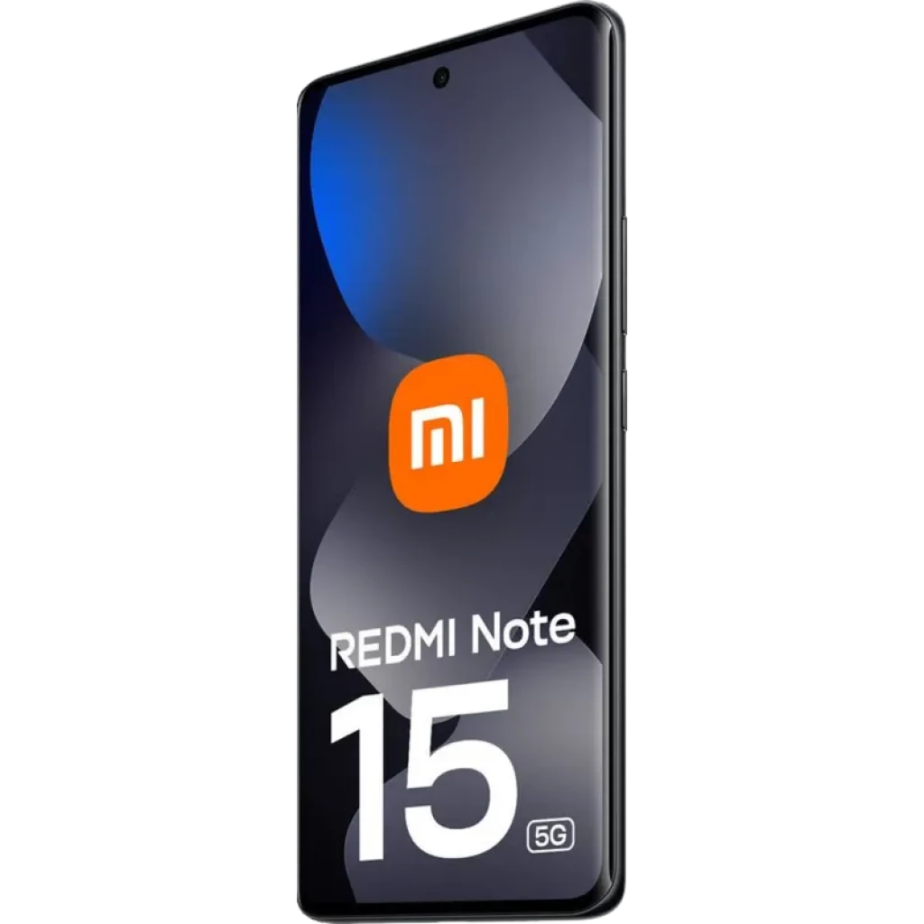 Xiaomi Redmi Note 15 5G 8GB 256GB Preto com tela ampla de bordas finas, furo central para câmera frontal e módulo traseiro com duas câmeras grandes - Item2