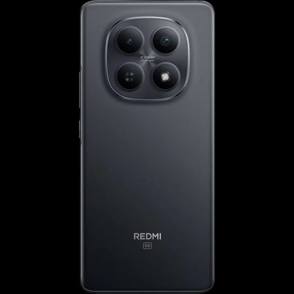 Xiaomi Redmi Note 15 5G 8GB/512GB Negro con trasera mate oscura y módulo de cámara triple circular grande con flash, logo Redmi y sello 5G en la parte baja