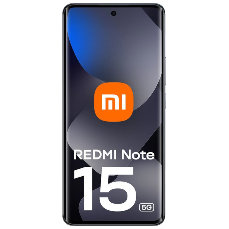 Xiaomi Redmi Note 15 5G 8GB/256GB Negro con pantalla casi sin bordes y cámara frontal en agujero; módulo trasero dual circular y acabado mate elegante - Ítem1