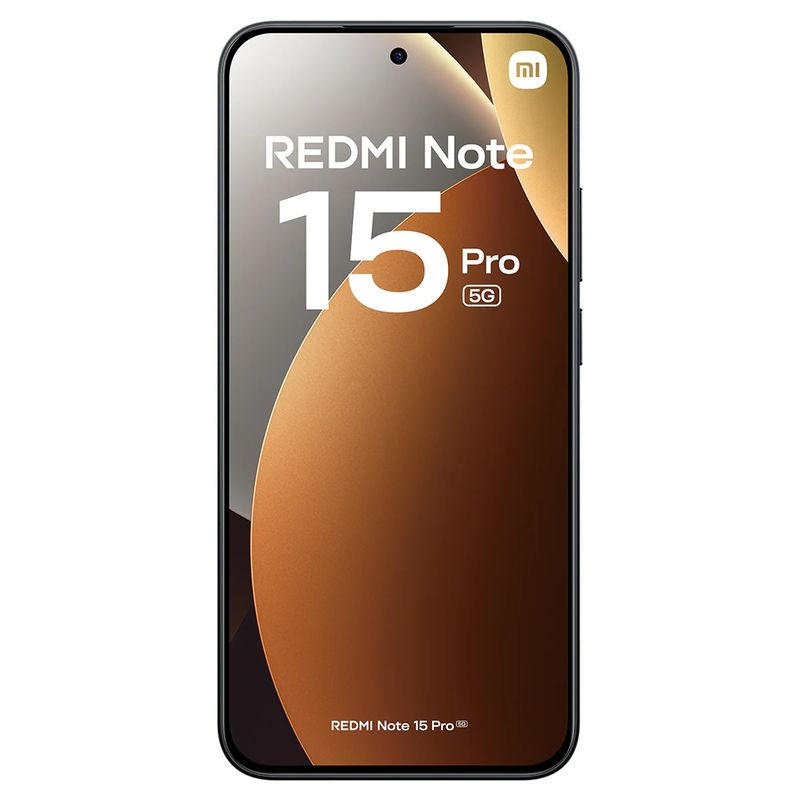 Xiaomi Redmi Note 15 Pro 5G 8GB/256GB Preto com tela curva, furo central para câmera frontal e módulo traseiro circular com três lentes e flash LED - Item1