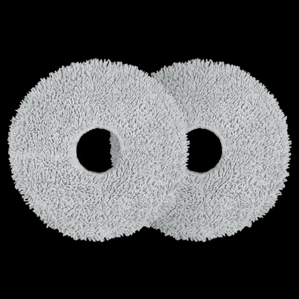 Paire de tampons pour balai à franges en microfibre gris, de forme circulaire avec trou central, compatibles avec Xiaomi Robot Vacuum S10+ S20+ X20Pro X20Max
