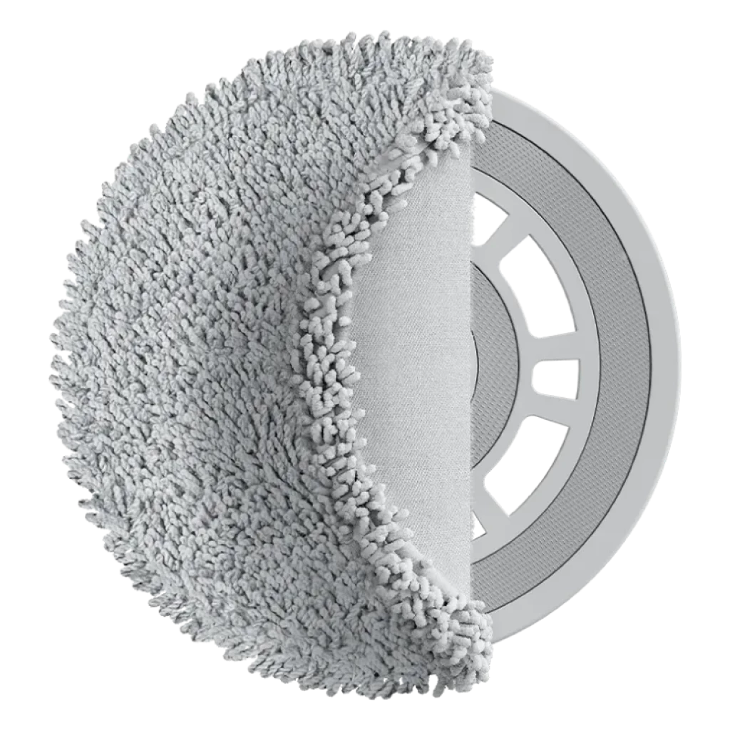 Par de almohadillas para trapeador de microfibra gris, forma circular con orificio central, compatibles con Xiaomi Robot Vacuum S10+ S20+ X20Pro X20Max - Ítem1