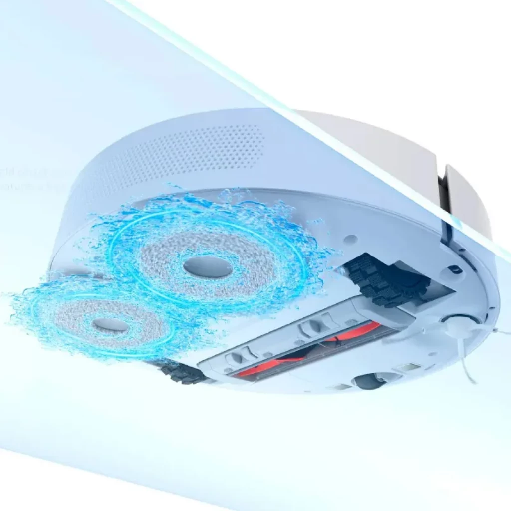 Par de almohadillas para trapeador de microfibra gris, forma circular con orificio central, compatibles con Xiaomi Robot Vacuum S10+ S20+ X20Pro X20Max - Ítem2