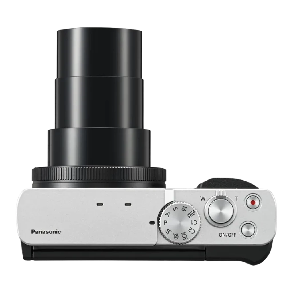 Panasonic Lumix TZ99 Prata, corpo compacto bicolor com pega texturada e lente Leica com zoom ótico, anel de controlo e flash superior - Item3