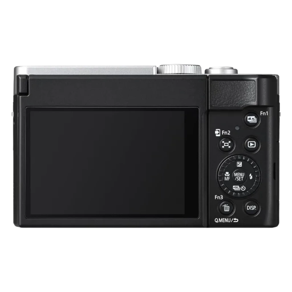 Panasonic Lumix TZ99 Prata, corpo compacto bicolor com pega texturada e lente Leica com zoom ótico, anel de controlo e flash superior - Item4