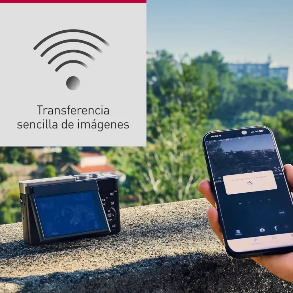 Panasonic Lumix TZ99 Prata, corpo compacto bicolor com pega texturada e lente Leica com zoom ótico, anel de controlo e flash superior - Item7