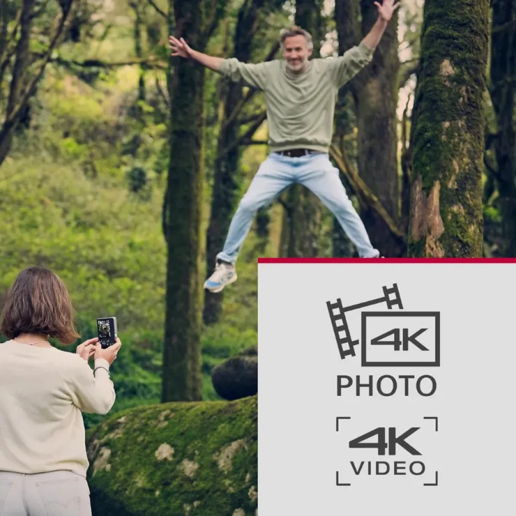 Panasonic Lumix TZ99 Prata, corpo compacto bicolor com pega texturada e lente Leica com zoom ótico, anel de controlo e flash superior - Item8