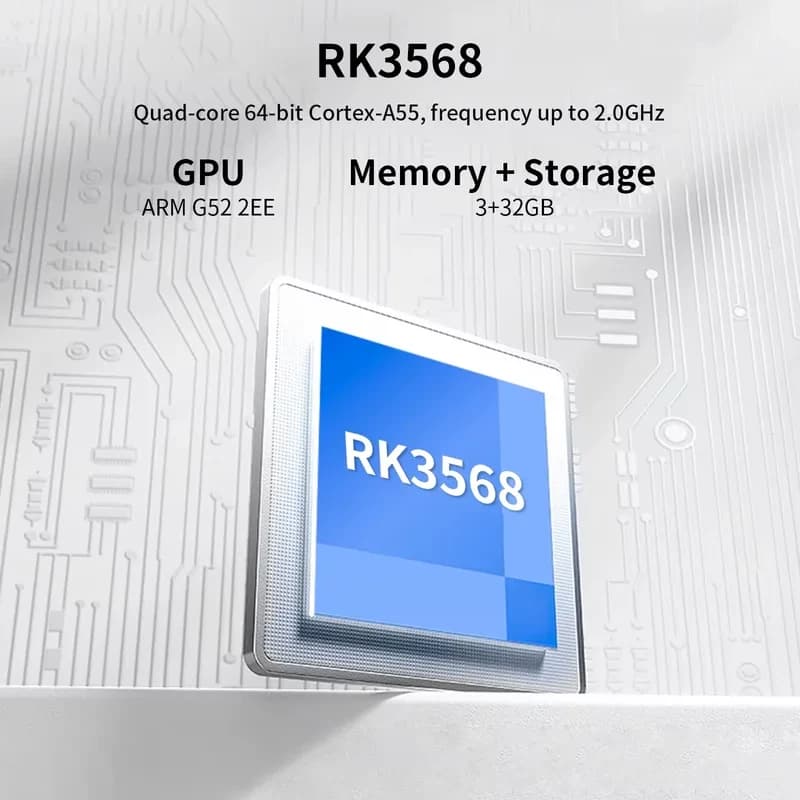 Anbernic RG DS Noir - Console rétro avec puce RK3568, CPU quad core 64 bits, GPU ARM G52 2EE, mémoire 3 Go et stockage 32 Go, design moderne argenté