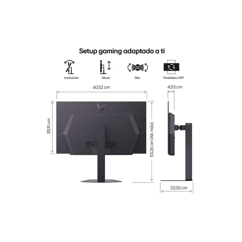 LG UltraGear 27GX704A monitor gaming 27 pol OLED QHD com molduras finas, base ajustável e tela com gráficos vermelhos, 240 Hz e resposta de 0,03 ms - Item10