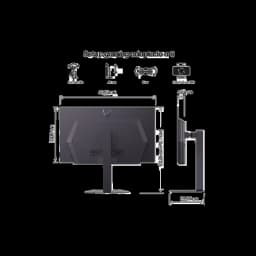 LG UltraGear 27GX704A écran 27 pouces OLED QHD, cadre fin, pied réglable en hauteur, inclinaison et pivot 90°, connectique arrière, design gaming noir