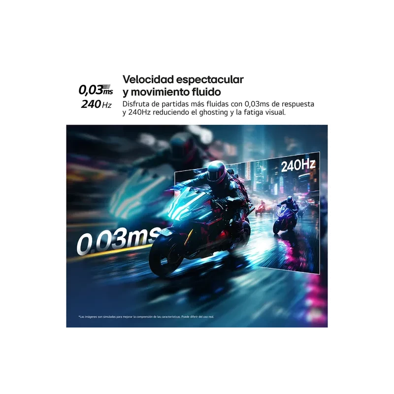 LG UltraGear 27GX704A monitor gaming 27 pol OLED QHD com molduras finas, base ajustável e tela com gráficos vermelhos, 240 Hz e resposta de 0,03 ms - Item3