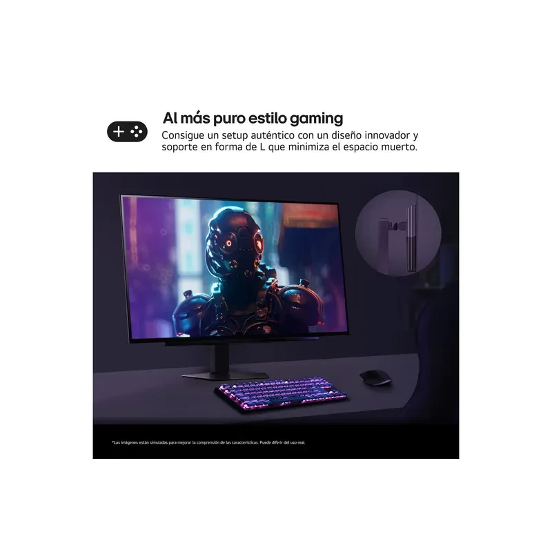 LG UltraGear 27GX704A monitor gaming 27 pol OLED QHD com molduras finas, base ajustável e tela com gráficos vermelhos, 240 Hz e resposta de 0,03 ms - Item8