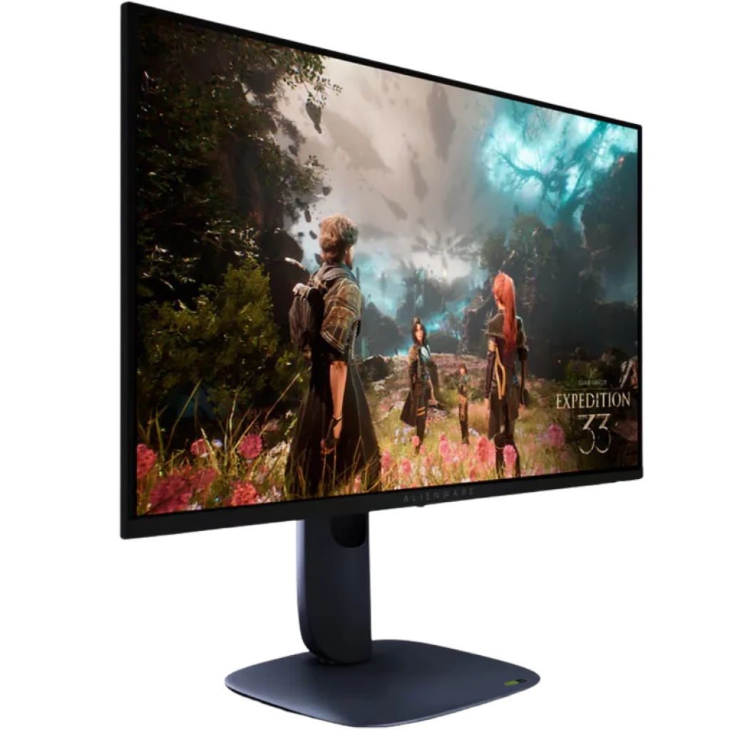 Monitor DELL Alienware AW2725Q 27 4K QD-OLED com molduras finas, base robusta ajustável e tela vibrante; ideal para jogos 240 Hz com G-SYNC - Item1