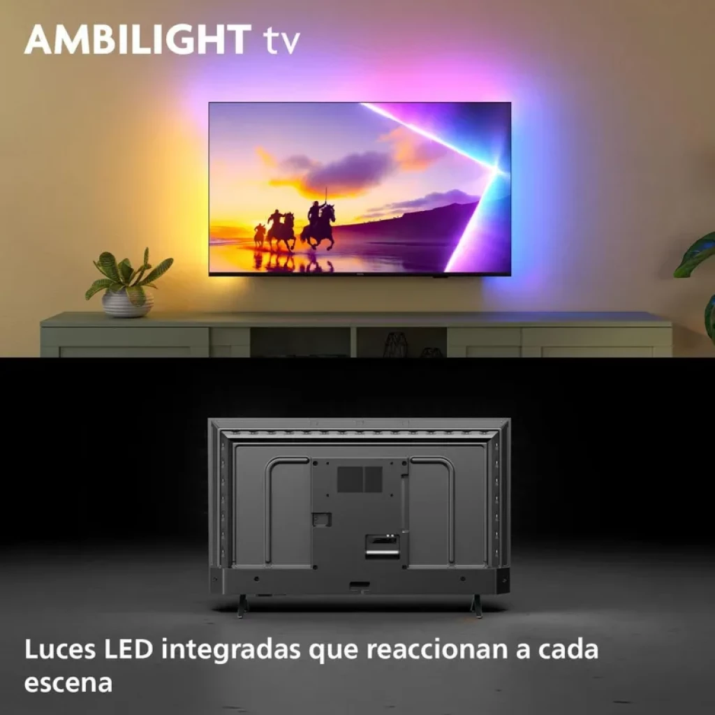 Philips 65PUS8400/12 65 polegadas 4K QLED com Ambilight, bordas finas, suporte duplo, Dolby Atmos e imagem vibrante Pixel Precise Ultra HD, cor preta - Item2