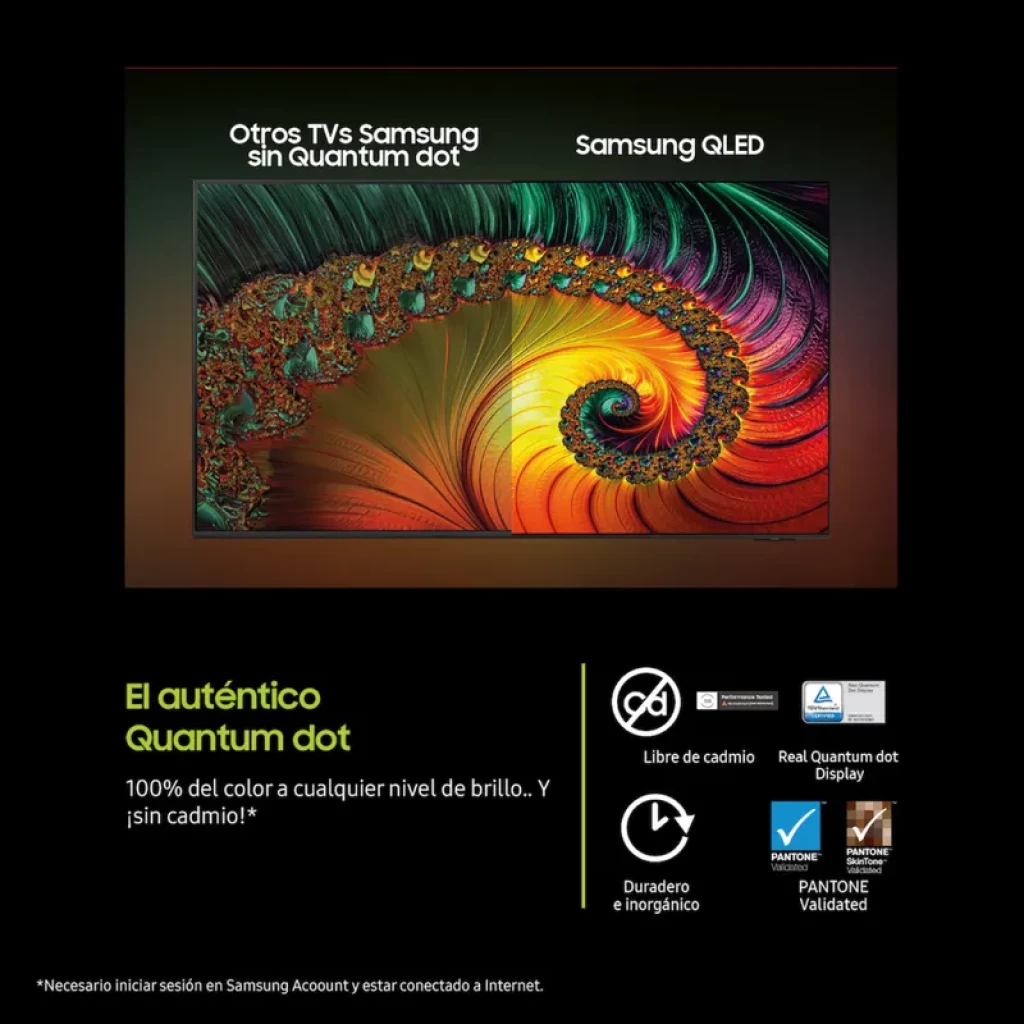 Samsung TQ55Q6FAAUXXC 55 QLED 4K com ecrã fino, cores vivas 100 Quantum Dot, bordas estreitas, pés duplos, selos Vision AI, atualizações 7 anos, modelo 2025 - Item3