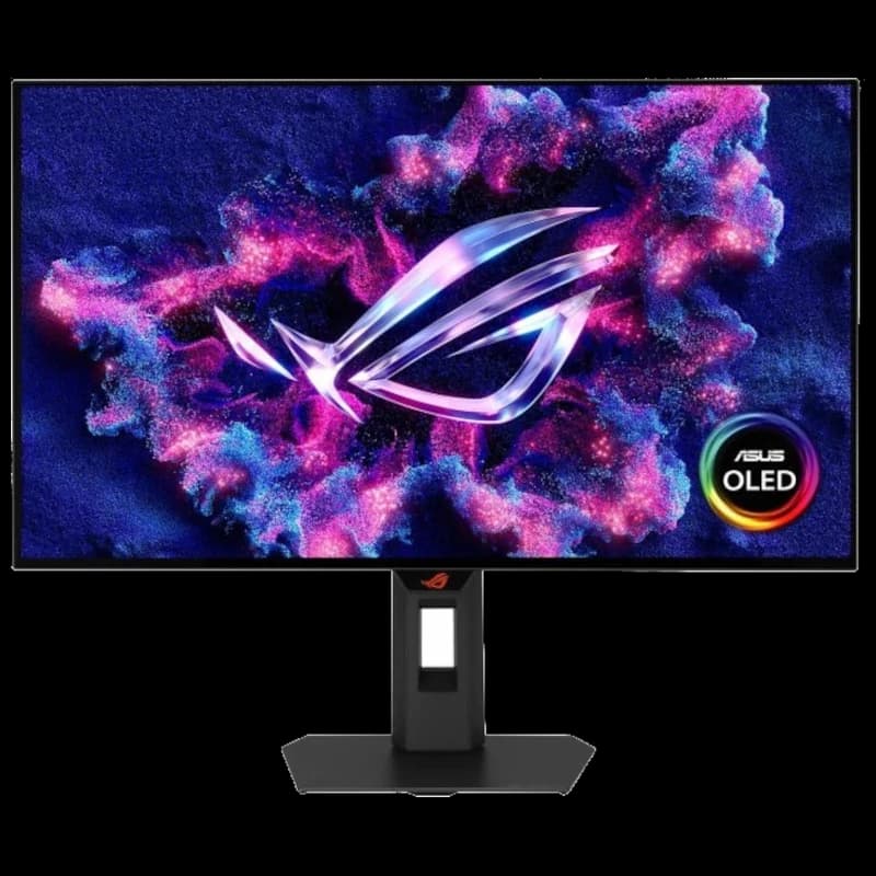 ASUS ROG Strix XG27AQWMG monitor gaming 27 pulgadas QHD, panel WOLED tandem, 280 Hz, FreeSync, bordes delgados y peana ajustable con logo ROG iluminado