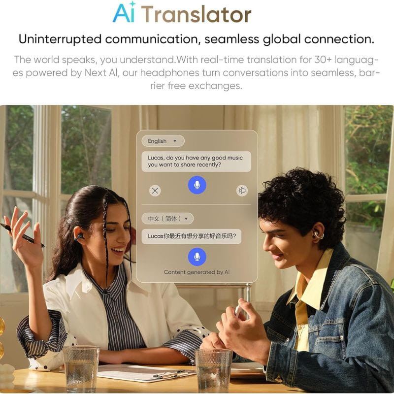 Realme buds OpenWear Clip Preto Redução de ruído com IA - Auriculares Bluetooth - Item5