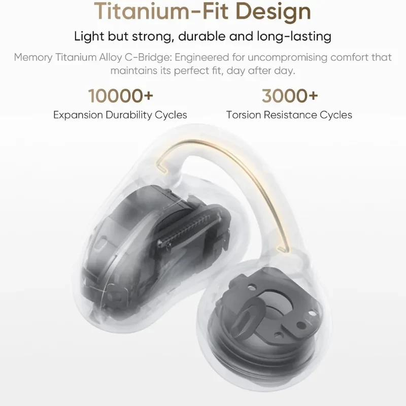 Realme buds OpenWear Clip Dourado Redução de ruído com IA - Auriculares Bluetooth - Item8