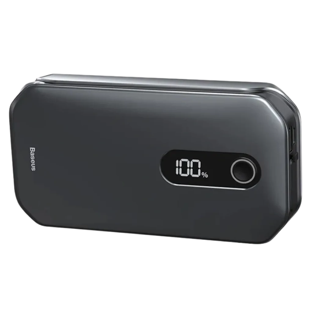 Baseus Super Energy Car Jump Starter 12000mAh 1000A con pantalla LED 100%, pinzas rojas y negras, puerto USB y cable de carga - Ítem1