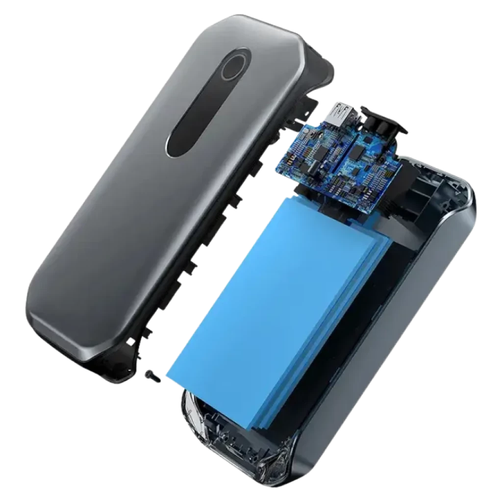 Baseus Super Energy Car Jump Starter 12000mAh 1000A con pantalla LED 100%, pinzas rojas y negras, puerto USB y cable de carga - Ítem2