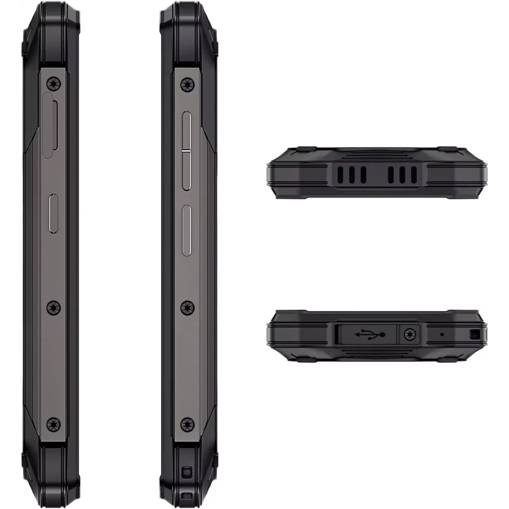 Cubot KingKong Mini 4 noir-vert robuste, coque angulaire antichoc, accents verts géométriques, écran 4,7 pouces lumineux, module photo arrière 48 MPx - Ítem3