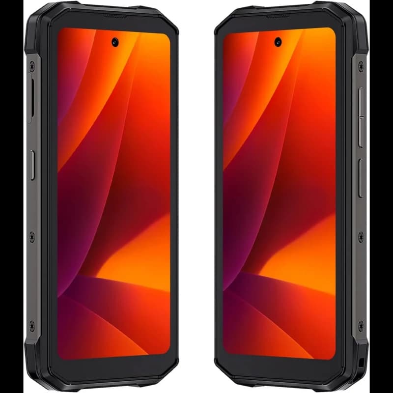 Smartphone robuste noir-gris Cubot KingKong Mini 4, écran compact aux bords renforcés, boutons latéraux texturés, design antichoc outdoor 256 Go 8 Go RAM