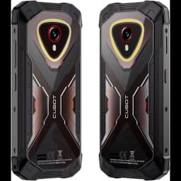 Smartphone robuste noir-gris Cubot KingKong Mini 4, dos renforcé avec accents rouges, module photo central, bords antichoc, design X métallique élégant