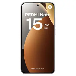 Xiaomi Redmi Note 15 Pro 5G 8GB/256GB Titânio com tela cheia bordas finas e furo central para câmera frontal; acabamento cinza titânio elegante