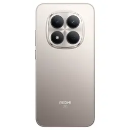 Xiaomi Redmi Note 15 Pro 5G 8GB/256GB Titânio com traseira metálica bege e módulo quadrado elevado com quatro câmeras simétricas e logo REDMI central