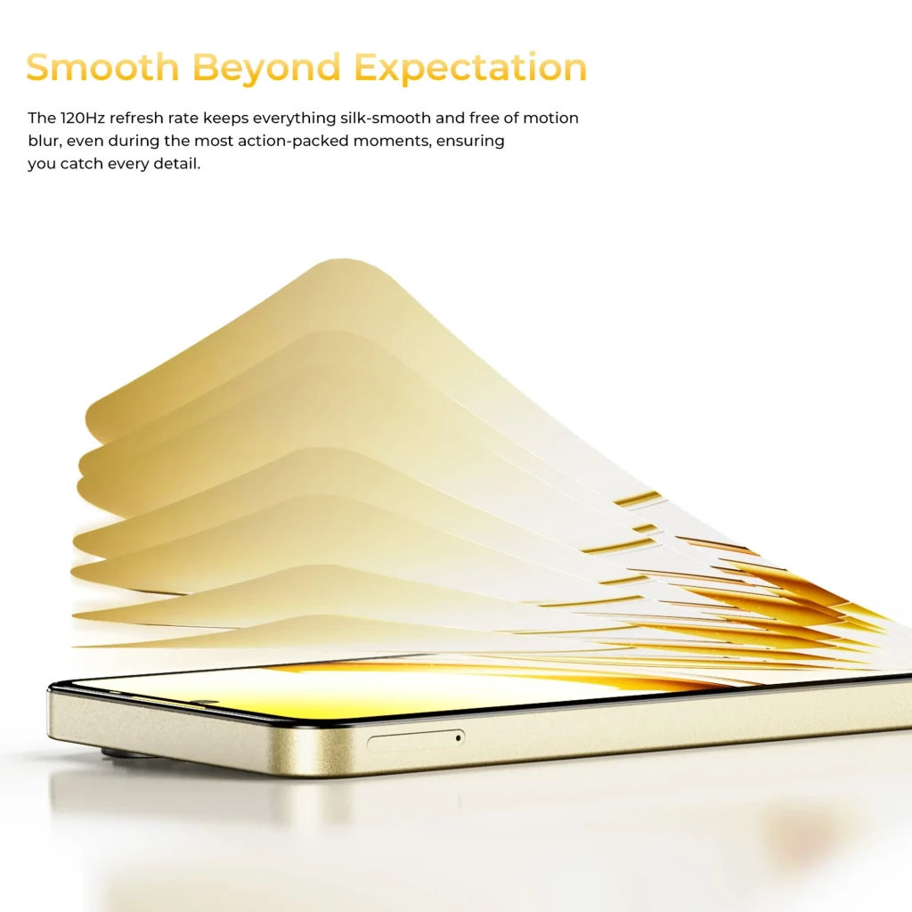 Oukitel C68 azul con pantalla 7.2 pulgadas perforada, marcos finos y tasa de 120 Hz; triple cámara trasera con lentes grandes y flash, acabado brillante - Ítem3