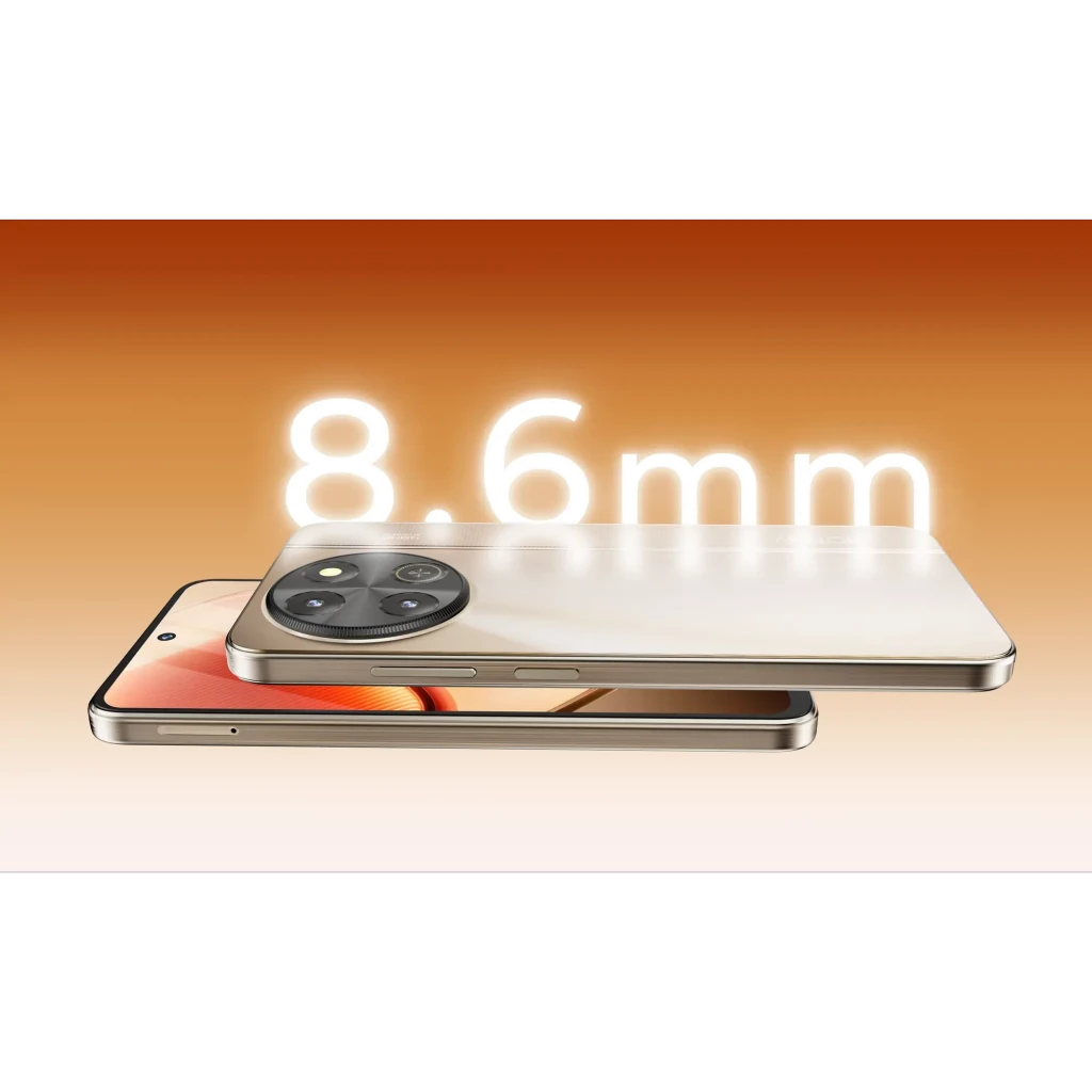 Hotwav Note 18 Pro preto com ecrã HD+ de 7,2 polegadas, câmara traseira tripla em módulo circular e furo central no ecrã para a câmara frontal - Item4