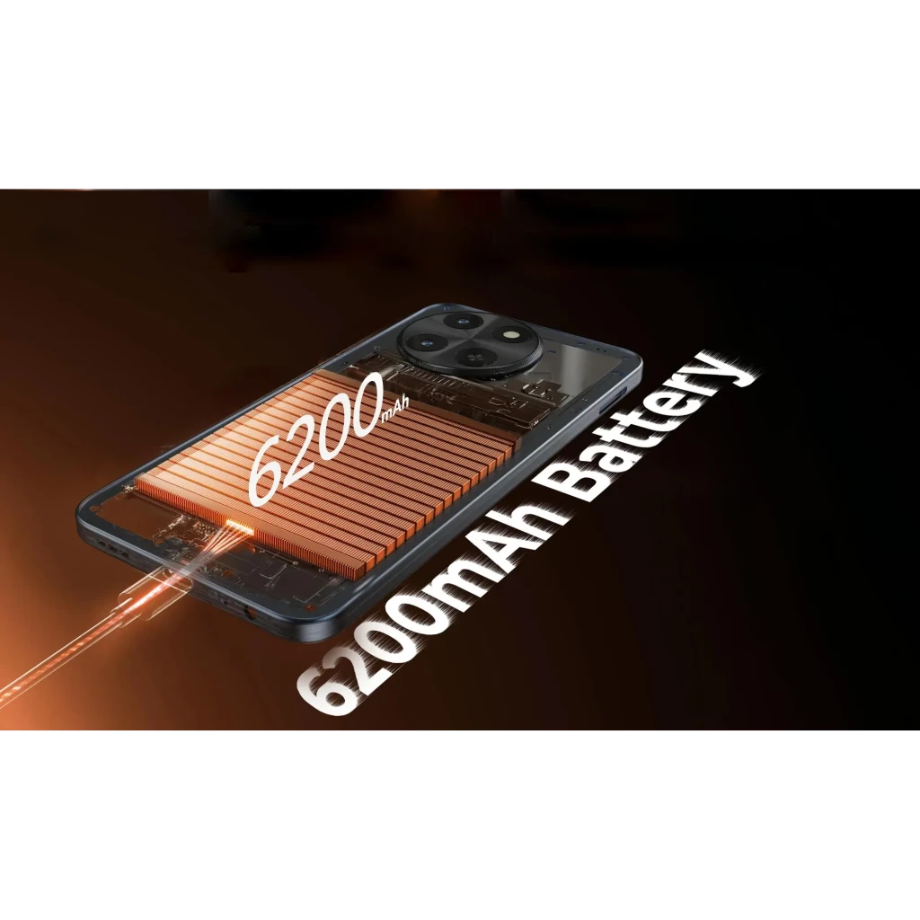 Hotwav Note 18 Pro preto com ecrã HD+ de 7,2 polegadas, câmara traseira tripla em módulo circular e furo central no ecrã para a câmara frontal - Item5