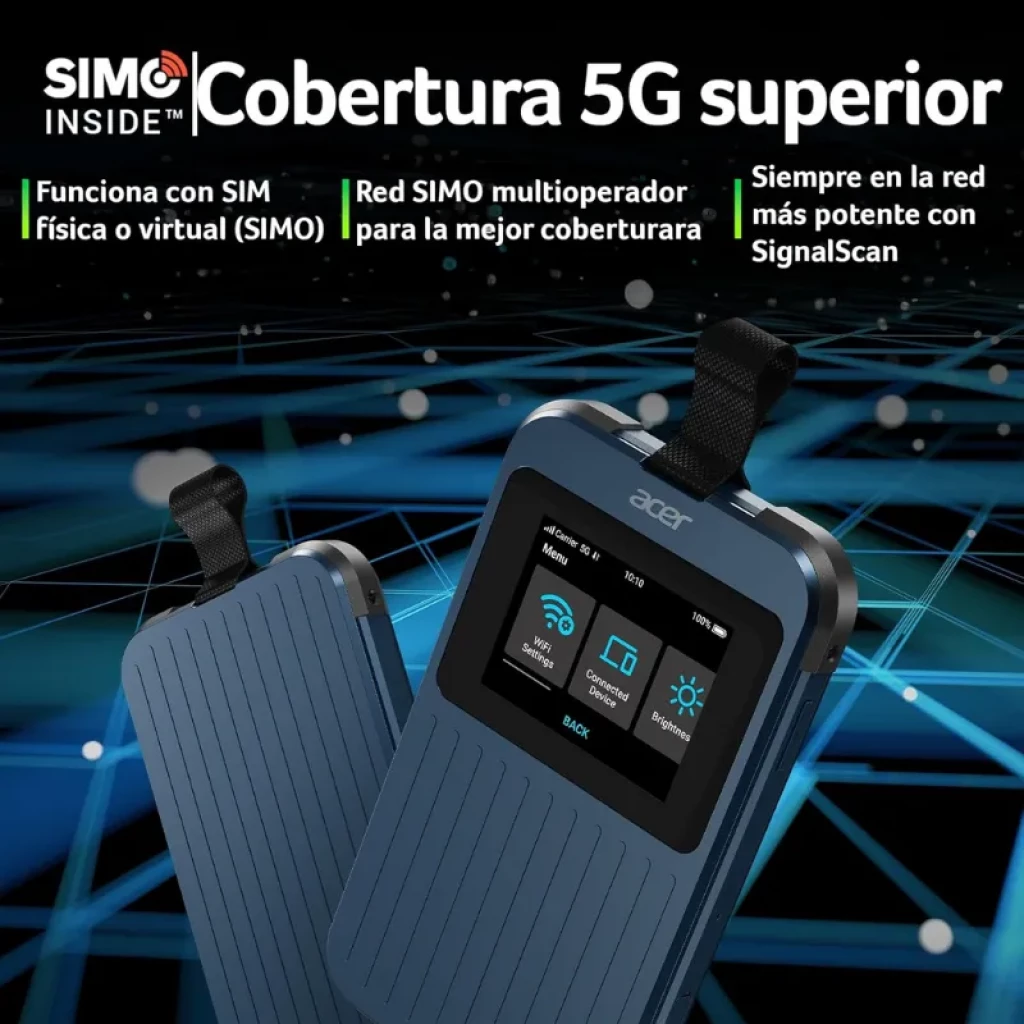 Router móvel 5G Acer Connect Enduro M3 com ecrã tátil e design resistente - Item3