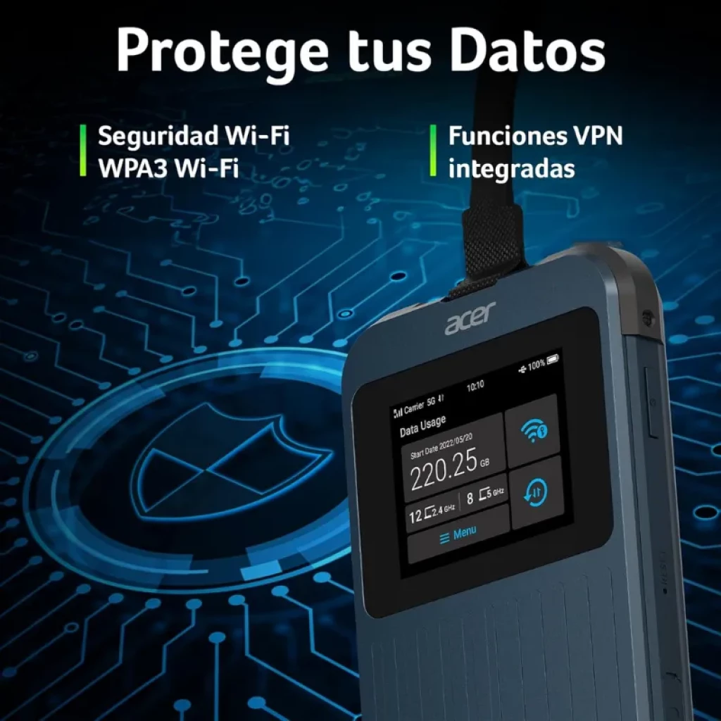 Router móvel 5G Acer Connect Enduro M3 com ecrã tátil e design resistente - Item4