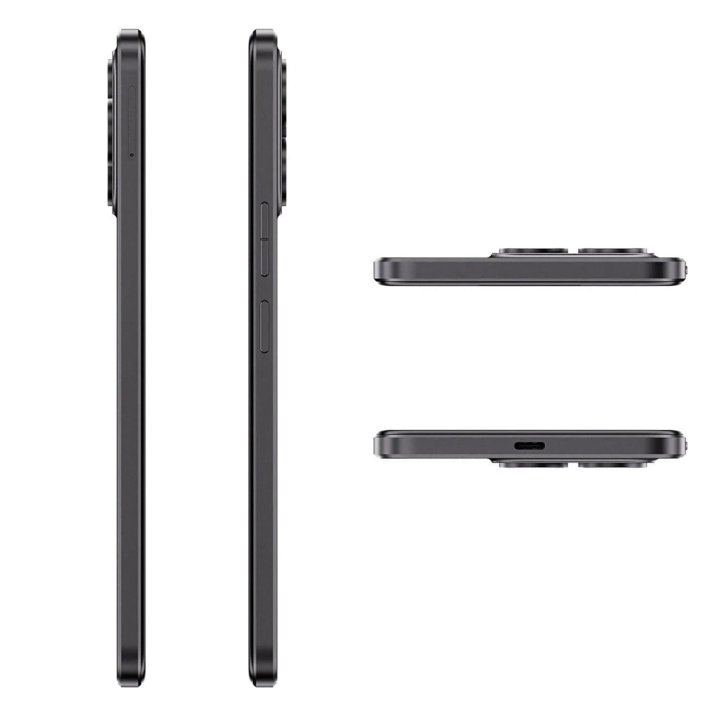 Smartphone preto com ecrã amplo de 7,2 polegadas, câmara traseira tripla com módulos grandes, design fino e frontal com furo central para a câmara - Item3